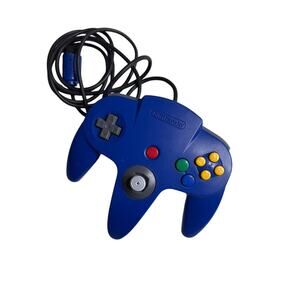 Original Nintendo 64 Controller Blue N64 Authentic Tested Works